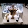 Самовар угольный на дровах 7 л желтый цилиндр